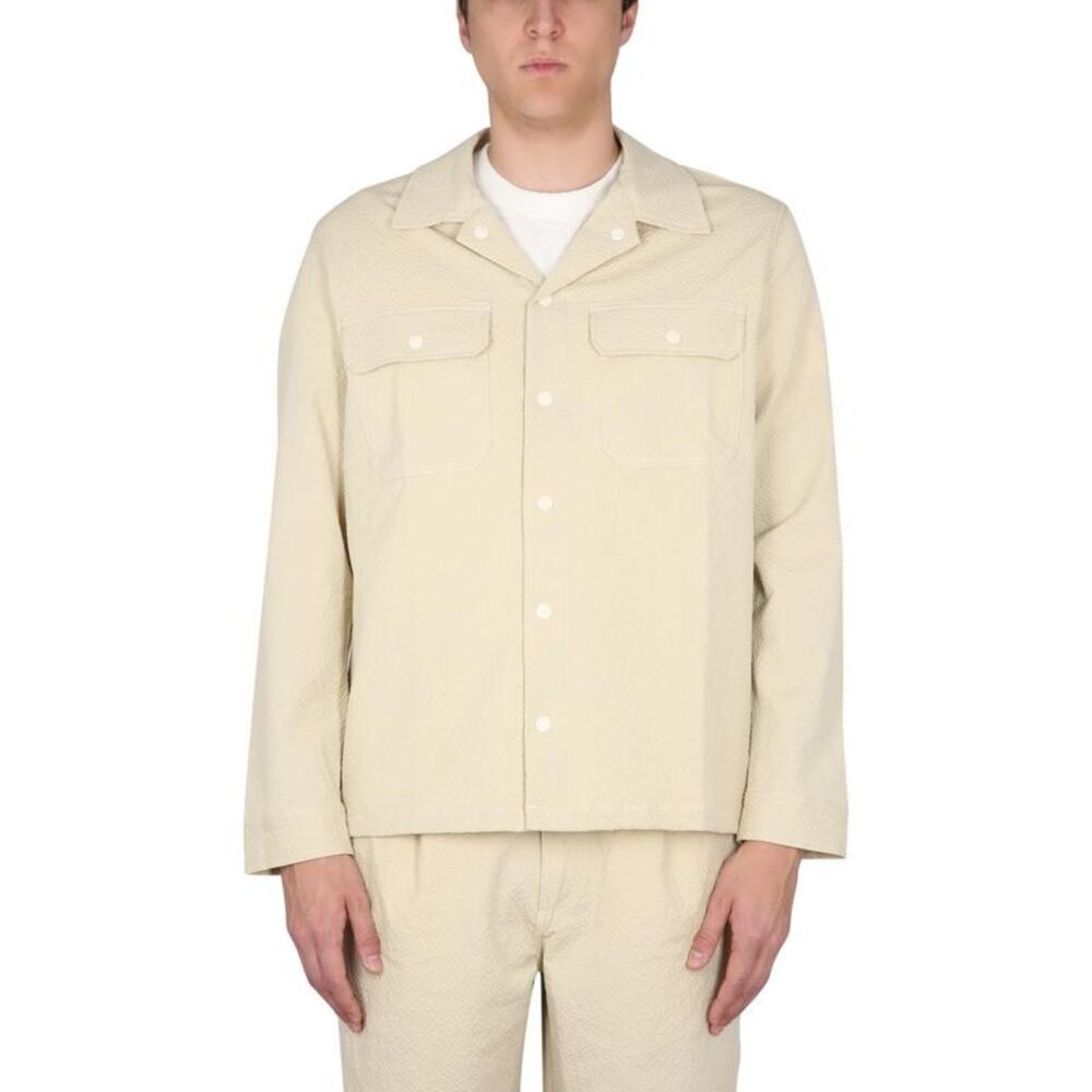 HOWLIN ' Textured Camp Collar Shirt Men BEIGE O TAN Shirts